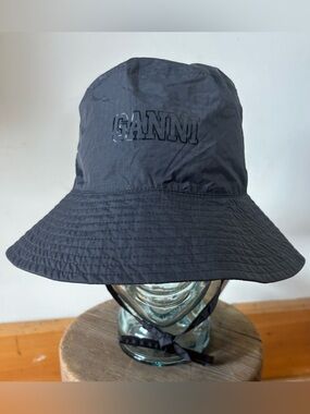 GANNI Recycled Bucket Hat in the color Phantom